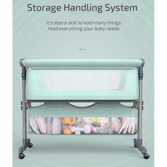 Adjustable Next-to-Me Baby Bassinet | Bedside Co-Sleeper with Wheels
