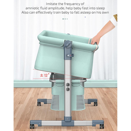Adjustable Next-to-Me Baby Bassinet | Bedside Co-Sleeper with Wheels