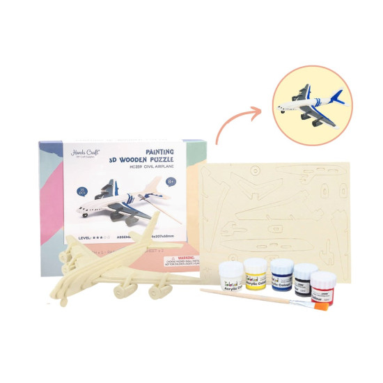 Painting 3D Wooden Puzzle | DIY Wooden Craft & Paint Kit