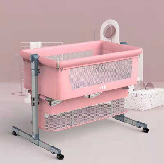 Adjustable Next-to-Me Baby Bassinet | Bedside Co-Sleeper with Wheels