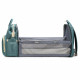 2-in-1 Baby Diaper Backpack with Foldable Travel Crib