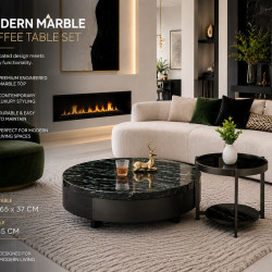 Savannah Designer Coffee Table Set | Luxury Marble Coffee Table | Modern Living Room Furniture South Africa