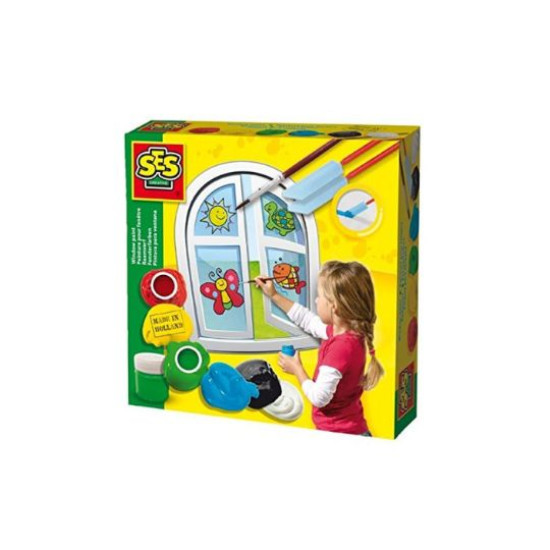 SES Window Paint Set 6 Colours | Washable Window Art Paint Kit for Kids | The Play Palace South Africa