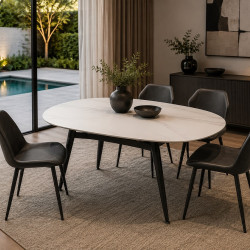 Trento Extendable Round Dining Table
