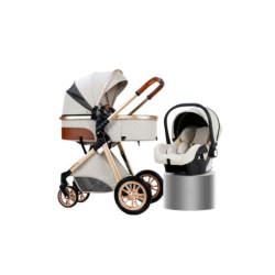 Valentina 3-in-1 Baby Stroller Travel System with Bassinet & Car Seat