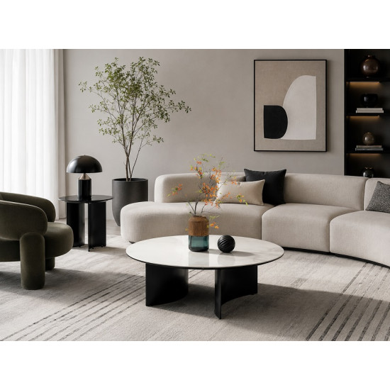 Verona Designer Stone Top Coffee Table Set | Modern Luxury Coffee Table
