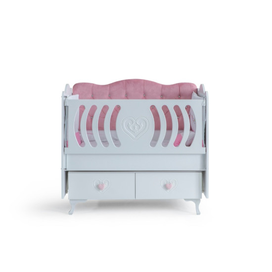 Viva Wooden Baby Cradle Cot with Rocking Function & Storage Drawers