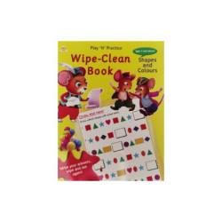 Reusable Wipe Clean Shapes & Colours Workbook for Preschool Kids