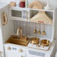 Luxury Wooden Play Kitchen with Refrigerator for Kids | Montessori Kitchen Set