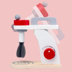 Wooden Kitchen Blender Mixer Toy for Kids | Montessori Baking Play Set