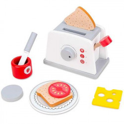 Wooden Kitchen Toaster Play Set for Kids | Montessori Breakfast Toy Set