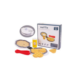 Wooden Waffle Maker Toy for Kids | Montessori Pretend Play Kitchen Set